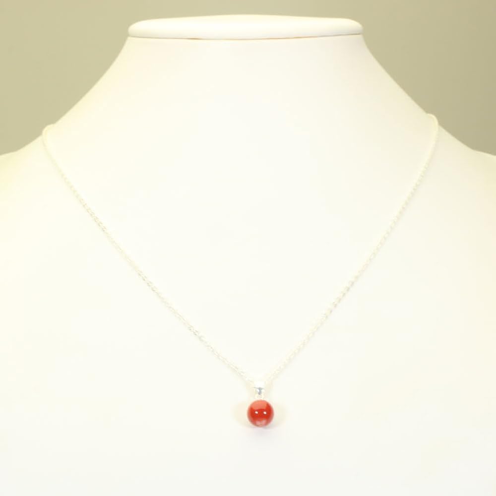 美品✨血赤珊瑚 2連 丸玉 グラデーション ネックレス シルバー刻印 Amazon | 血赤珊瑚 ペンダントネックレス シルバー 丸玉 無染色